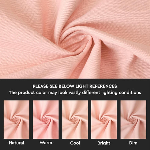 Encasa Cotton Cloth Napkins | Set of 12 | Peach Solid Color | Size 17"x17" | Machine Washable