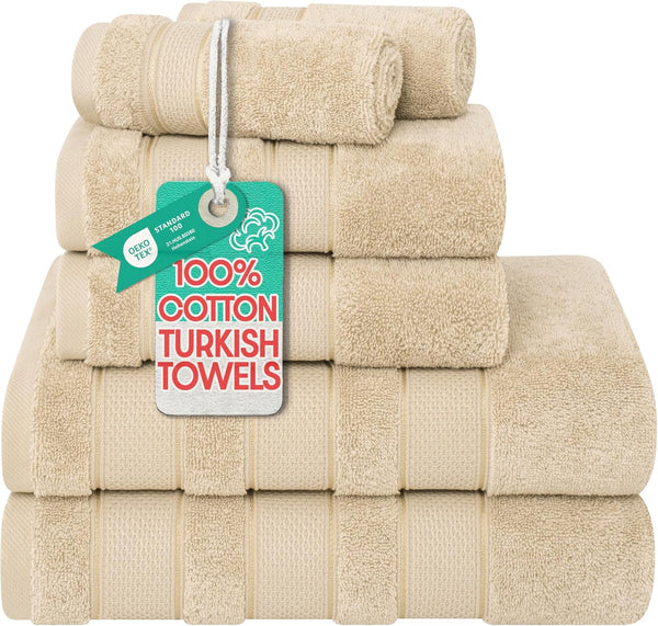 American Soft Linen Salem Turkish Bath Towel Set, 100% Cotton 600 GSM