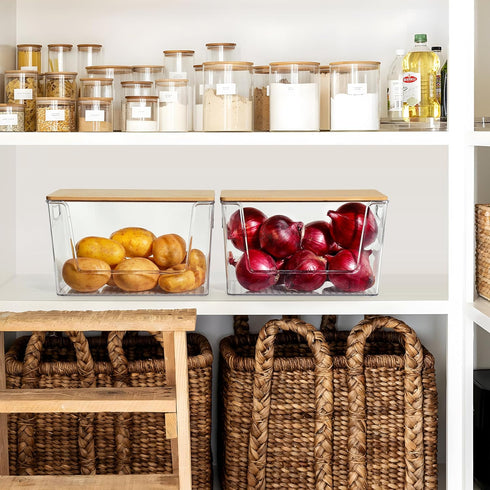 Stackable Kitchen Pantry Basket Organizer for Onion, Potato, Vegetable, Produce Storage