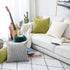 18"x18"(45cm) Home Brilliant Striped Velvet Cushion Cover for Chair Supersoft Handmade Decorative Pillowcase, Light