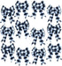 12-Pack Iconikal Black Gingham Decorative Bows, 5 x 7 inches (White Buffalo Plaid)