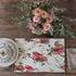 Tache Spring Placemats Set of 4 Floral Sweet Red Roses Birds Shabby Chic Vintage Tapestry Kitchen Dining Linens