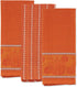 DII Fall Harvest Dishtowel Set, Burnt Orange, 3 Piece, 18x28 Size