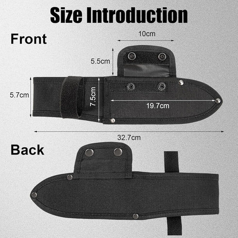 Universal Knife Sheath,Oxford Chef Knife Sheaths for Fixed Blade Knives, Knife Scabbard Cover, Shop Knife Sheath Knives Sleeves Case Edge Guards Blade Protectors for Outdoor(Black, 5.5 * 2 Inch)