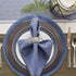 13x72-inch, DII Dobby Stripe Woven Table Runner, French Blue