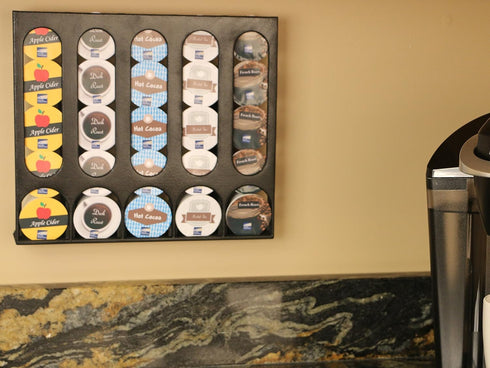 The Cupboard Caddy Black Premium Storage Dispenser for Keurig K-cups, Improved Magnetic Release System