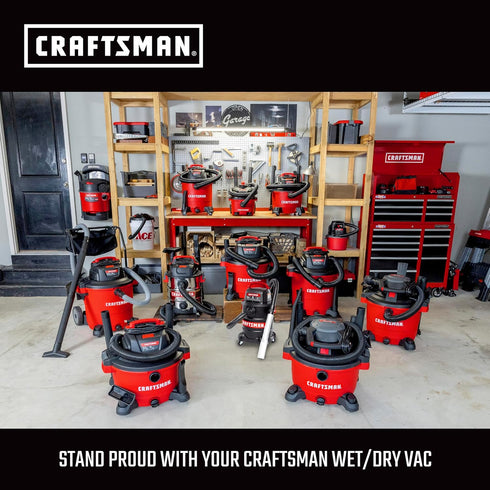 CMXZVBE38633 2-1/2 14 inch 2-1/2 CRAFTSMAN in. Floor Brush Wet Dry Vac Attachment, Industrial-Grade Wide Shop Vacuum