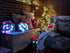 Tache Light Up Glowing Christmas Santa Claus Microbead Throw Pillow with LED Lights, Squishy