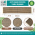 12x55 Inches, (1x4.7 Eco Crave Natural Jute Table Runner Handwoven Brown Boho Burlap Coffee Table Runner, Rustic