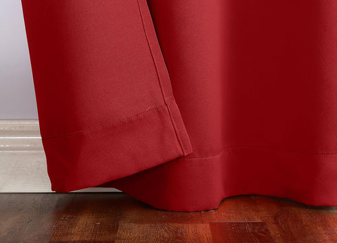 Sun Zero Easton Energy Saving Blackout Curtain Panel, 40" x 84", Red