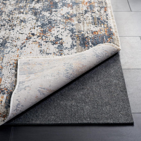 SAFAVIEH Dual Surface Rug Pad, 3' x 5', 1/4" Thick, Grey Felt + Rubber, Non-Slip & Durable for Hard Floors & Carpet