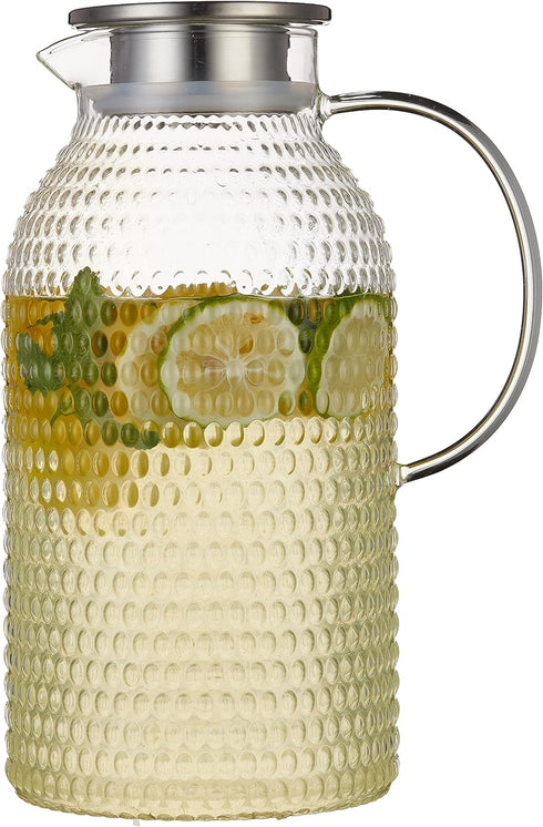 Karafu 3 Liter/100 Oz Glass Pitcher with Lid, Easy Clean Heat Resistance