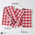 12 Pack, 18"x26", 100% Gingham Check Kitchen Towels Cotton, Super Absorbent & Quick Dry, Durable Dish Towel for Drying