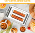 Simple Deluxe 2-Slice Toaster, White, 6 Browning Settings, 3 Functions, Extra Wide Slot & Removable Crumb Tray
