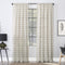 Clean Window Twill Stripe Anti-Dust Sheer Curtain Panel, 52" x 84", Allergy/Pet Friendly, Gray