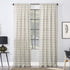 Clean Window Twill Stripe Anti-Dust Sheer Curtain Panel, 52" x 84", Allergy/Pet Friendly, Gray