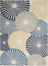 Nourison Grafix Geometric White Area Rug 3'9" x 5'9" - Easy Cleaning, Non-Shedding for Bedroom Living Room