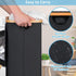 Slim Rolling Laundry Basket with Lid and Removable Bag, 75L Narrow Dirty Clothes Basket with Wheels (Black)