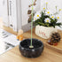 Incense Holder, Brass 9 Holes Incense Burner Ash Catcher for Home Decor, Yoga Spa Meditation (Natural Black Marble)
