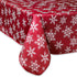 Violet Linen Decorative Christmas Snowflakes Design Tablecloths, 60" X 84"