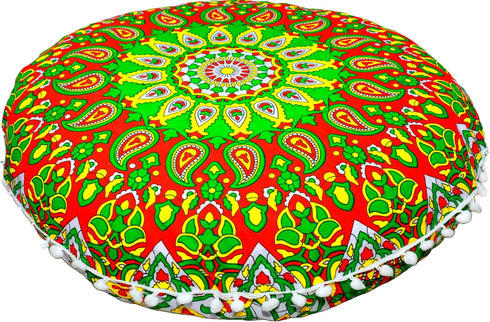 22 Inches Large Round seat Floor Cushion Chair Ottoman Cover Pouf Pillow Meditation Floor Cushions for Adults Seating