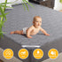 Full Size Waterproof Mattress Protector, 40% Rayon Derived from Bamboo Grey Cover, 3D Air Fabric with Deep Pocket 6"-15"