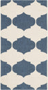 SAFAVIEH Courtyard Collection Accent Rug, 2' x 3'7", Beige & Navy, Non-Shedding, Easy Care Indoor/Outdoor