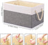 Yawinhe 3-Pack Foldable Storage Basket, Large Fabric Bins with Rope Handle for Organizing Shelves, Closets, Clothes,
