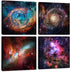 Space Wall Art Galaxy Futuristic Decor for Teens Room Outer Space Nebula