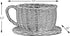 Wicker Saucer Coffee Mug Cup, Decorative Gift Basket, Desk Organizer