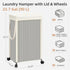 90L (23.7 STORAGE MANIAC Laundry Hamper with Wheels, Gal) Large Tall Rolling Laundry Basket with Removable and Washable