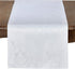 SARO LIFESTYLE Damask Table Runner, 16" x 108", White