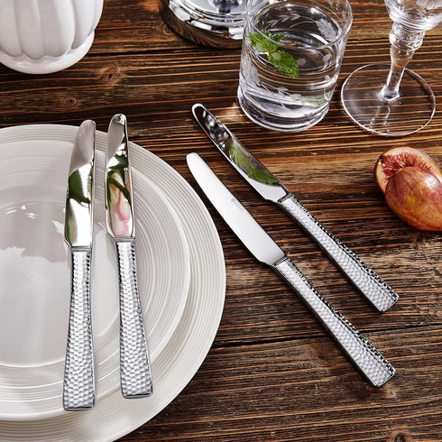 KEAWELL Premium 9.5" Louis Dinner Knives, Set of 4, Stainless Steel, Dishwasher Safe, Serrated Knives