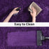 Soft Runner Rugs for Bedroom Hallways, 2x6 Purple Fluffy Shag Non-Slip Area Rug for Living Room