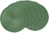 AHHFSMEI Round Braided Placemats Set of 6, 15 Inch Natural Woven Heat Resistant Table Mats (Olive Green)