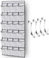 MISSLO Over The Door Shoe Organizer 24 Large Mesh Pockets, White