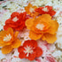 Crepe Paper Flowers for Birthday Party Floral Backdrop Nursery Room Decoration Pack of 6 (Oranges)