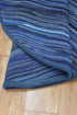 The Beer Valley Cotton Woven Rag Rug, 4' Round - Navy Blue Boho Circle Rug for Living Room, Bathroom, Bedroom