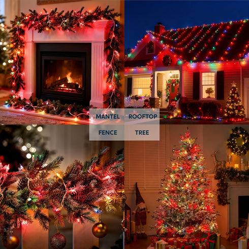Indoor,100 Count Light,21.4 Joiedomi Christmas String Lights Mini Red FT Lighting Decor for Patio Dorm Classroom