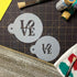Designer Stencils LOVE Sculpture Cookie Stencil Set, Beige/Semi-Transparent
