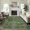 5x7 Green Washable Rug for Living Room Large Vintage Distressed Bedroom Rug