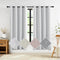 Jubilantex Light Grey Linen Full Blackout Curtains for Bedroom Burlap Style Light