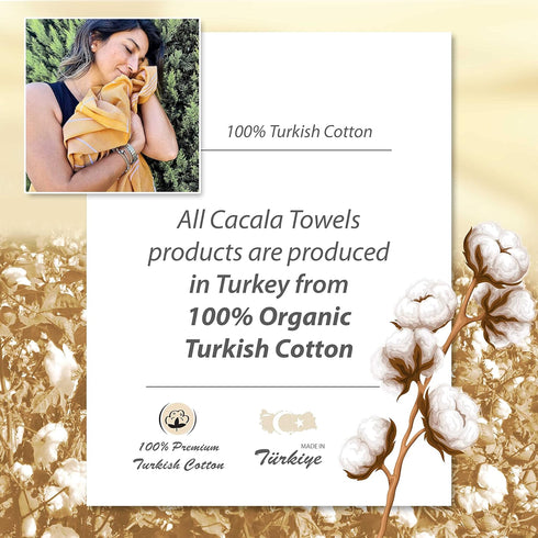 Cacala Lightweight Thin Turkish Beach Towel, 100% Cotton, Sand-Free, Quick-Drying, 37 x 70