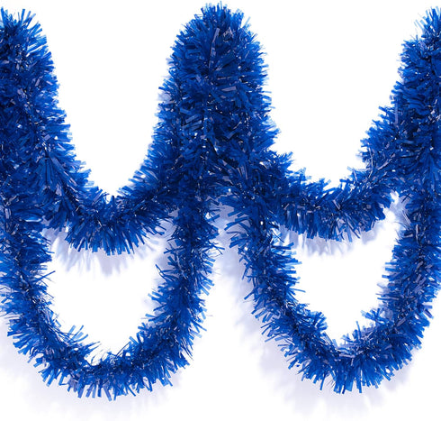 TCDesignerProducts Dark Blue Vinyl Twist Garland - 4" x 25' roll, Parade