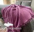 KyraHome 100% 60"x80" Organic Cotton Large Cotton Throw Blanket for Couch, Women, Plant Dyed, Breathable Lightweight
