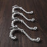 CRAFTSMAN ROAD Vintage Cast Iron Wall Hooks, Antique White Finish, Set of 4 - Rustic Coat Hooks for Coats, Bags, Towels