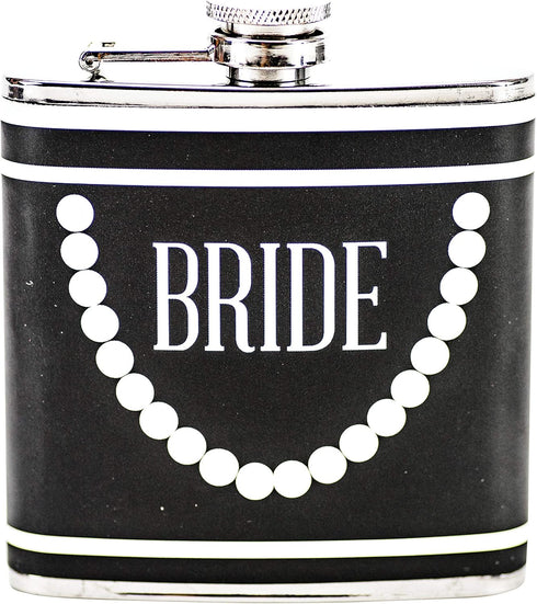 Boston Warehouse 6-Ounce Stainless Steel Pocket Flask, Bride