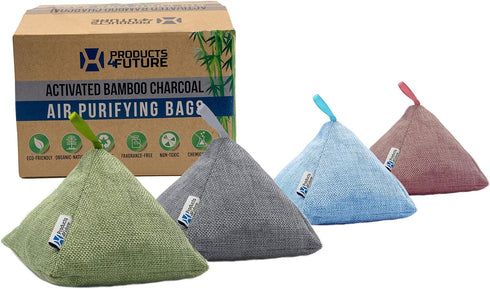 4 Pack of 200g Bamboo Charcoal Air Purifying Bags | Natural Deodorizer & Odor Absorber for Pets
