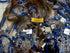 OMA Blue Dream Catcher, 3D Design with Mosaic Glass and Feathers, Large Size - 30" Long x 9" Diameter