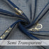 Jubilantex Navy Blue Butterfly Sheer Curtains with Gold Print Pattern, 63 Inch Long, 2 Panels for Kids Nursery Bedroom